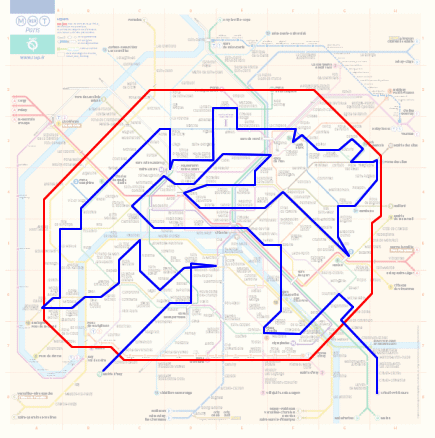 Solution du problème sur la carte réduite du métro